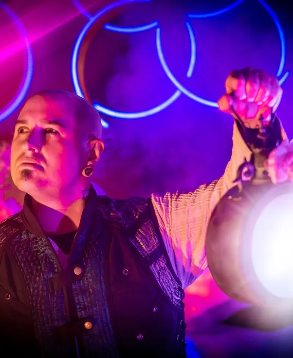 LED-Lichtshow Act in der Region Leipzig auf Indoor-Event