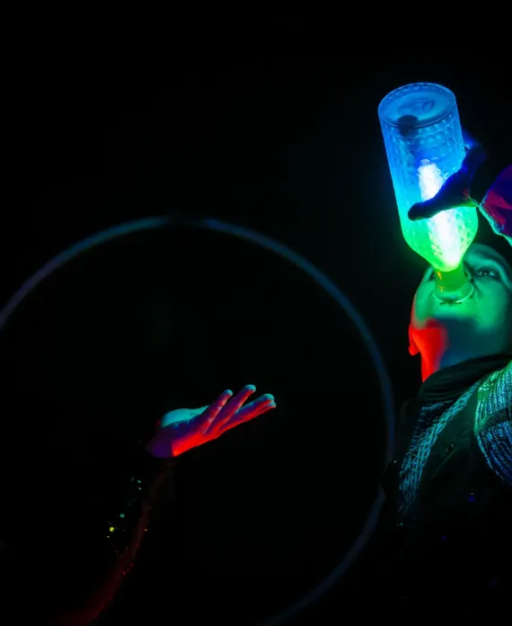 Lichtshow als Highlight einer Firmenfeier in Nürnberg