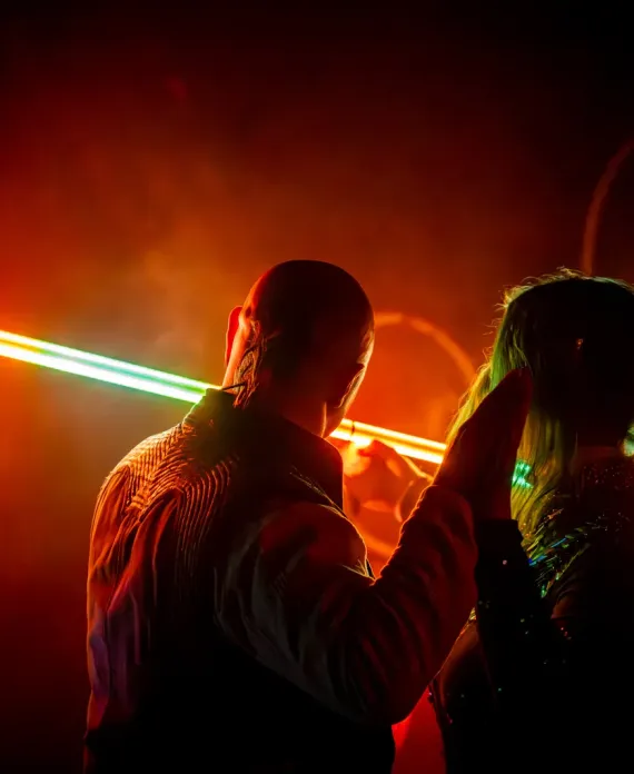 LED-Show für Firmenfeier im Indoorbereich in Dresden